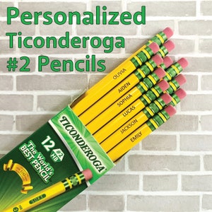 Personalized Pencils | Engraved Pencils | Back to School | 12 Pack Pencils | Ticonderoga Pencils | Student Gift