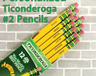 Personalized Pencils | Engraved Pencils | Back to School | 12 Pack Pencils | Ticonderoga Pencils | Student Gift