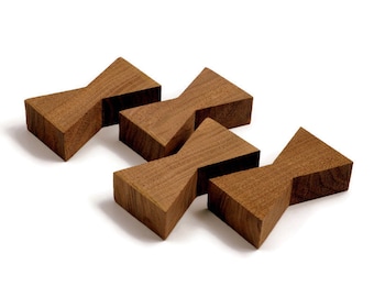 Black Walnut Inlay Mini Wood Bow Tie Accents Board Stitcher Mini Wood ...