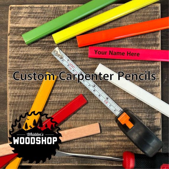 Engraved Carpenter Pencil | Woodworker Gift | Contractor Gift | Handyman Gift | Custom Business Pencil | Construction Pencil | Custom Pencil