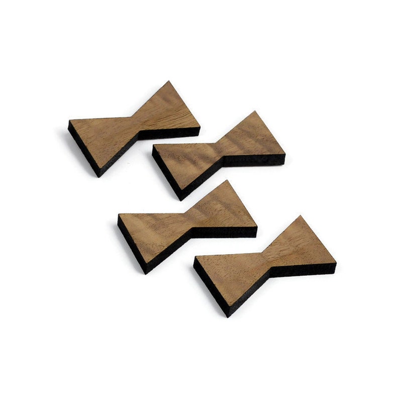 Black Walnut Inlay Mini Wood Bow Tie Accents Board | Etsy