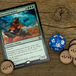 MTG Tokens | Wooden Tokens | Magic The Gathering Gift | Wooden Game Tokens | Round Tokens | MTG Counters | Handmade Tokens | MTG Pieces