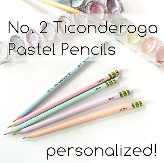 Personalized Pastel Pencils | Engraved Pastel Ticonderoga Pencils | Back to School | 10 Pack Pencils | Ticonderoga Pencils | Student Gift
