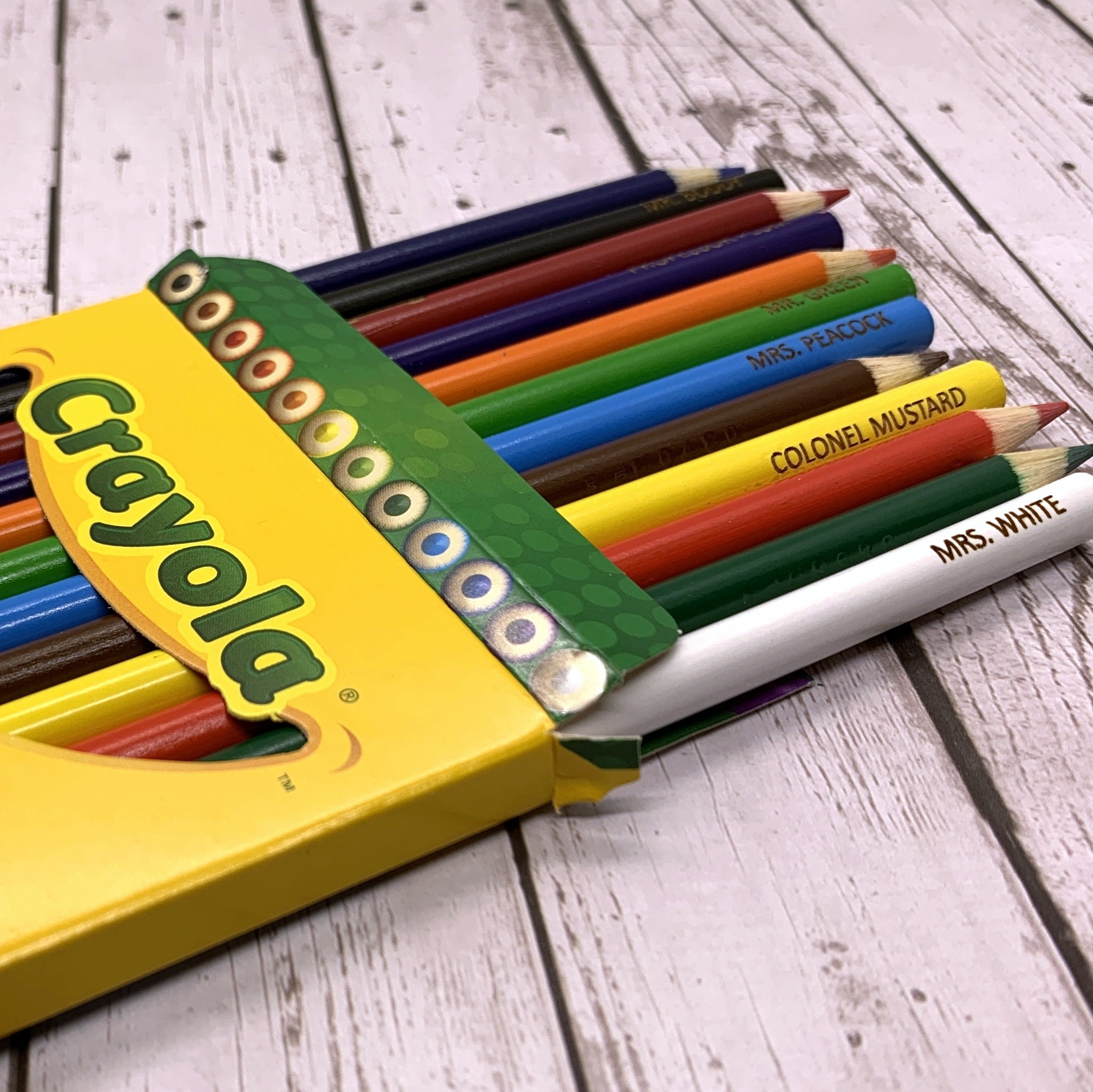 Personalized Colored Pencils Engraved Colored Pencils Back Etsy