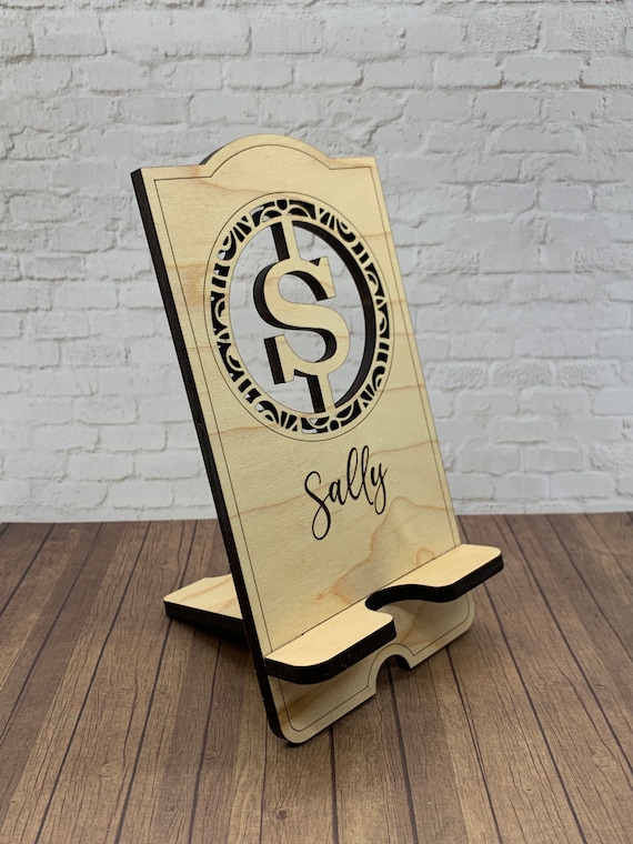 Custom Wood Phone Stands Monogram Phone Stands Etsy