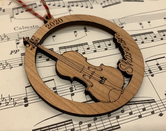 Violin Ornament | Violinist Gift | Musical Gift | Music Teacher Gift | Band Ornament | Musician Ornament | Instrument Ornament | Music Gift