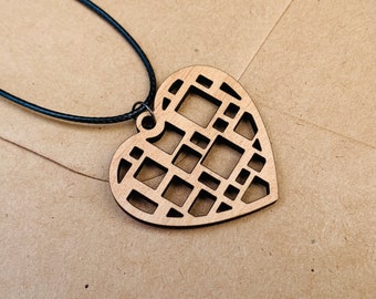 Wood Heart Pendant | Valentine's Gift | Gift for Girlfriend | Heart Necklace | Anniversary Gift | Wood Jewelry