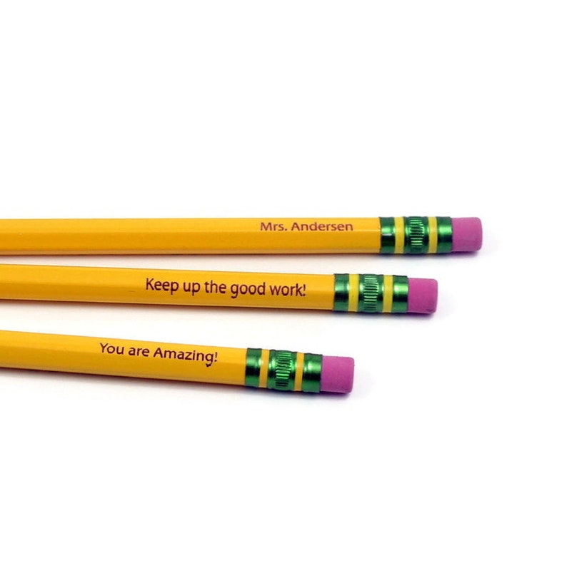 Personalized Pencils Engraved Pencils Back to School 12 Etsy
