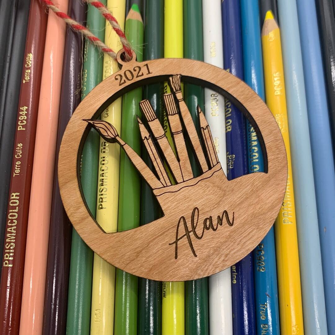 Art Supplies Ornament Artist Ornament Handmade Ornament Artist Gift