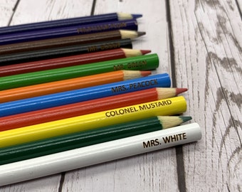 Personalisierte Buntstifte | Gravierte Buntstifte | Zurück in die Schule | 12er Pack Bleistifte | Personalisiertes Geschenk | Studenten Geschenk