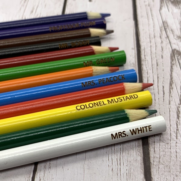 Personalized Colored Pencils | Engraved Colored Pencils | Back to School | 12 Pack Pencils | Personalized Gift | Student Gift