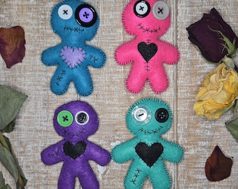 Miniture Colorful Felt Voodoo Dolls Valentine's Day