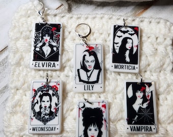 Horror Queens Stitch Markers for Crochet and Knit