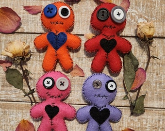 Miniture Colorful Felt Voodoo Dolls Valentine's Day