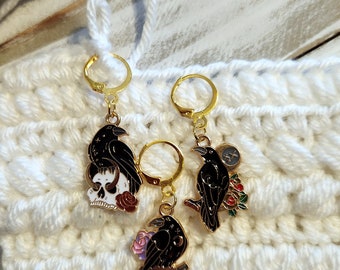 Crow Raven Stitch Marker Crochet and Knit