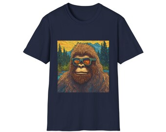 Squatch Van Gogh -Unisex Softstyle T-Shirt