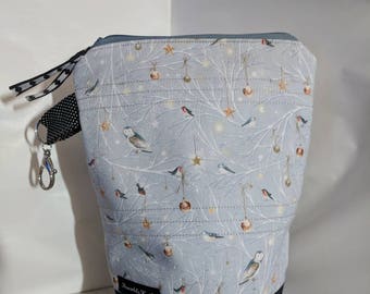 Quilted SLIM project bag knitting crochet.