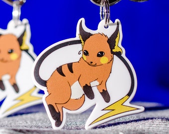 Raichu Charm Keychain