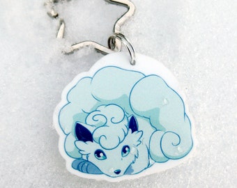 Alolan Vulpix Charm Keychain