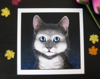 Warriors Cat Portrait ~ Dovewing painting print