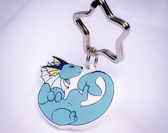 Vaporeon Charm Keychain