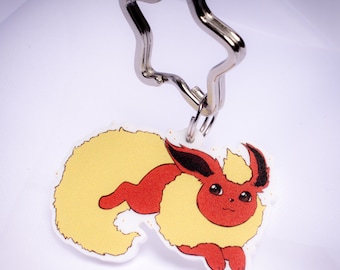 Flareon Charm Keychain