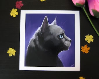 Warriors Cat Portrait ~ Cinderpelt painting print