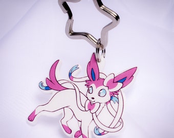 Sylveon Charm Keychain