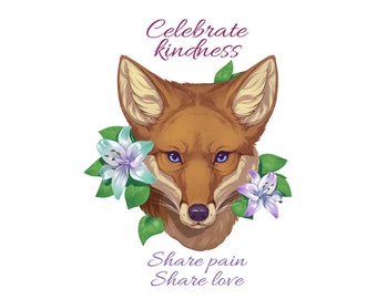 Celebrate Kindness - Memorial Fox Charity Sticker