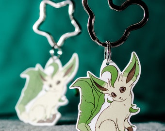 Leafeon Charm Keychain