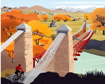 Cartel del sendero ferroviario central de Otago