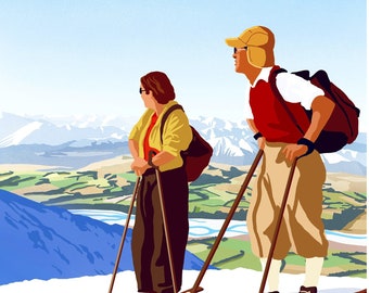 Mt Hutt Travel Poster