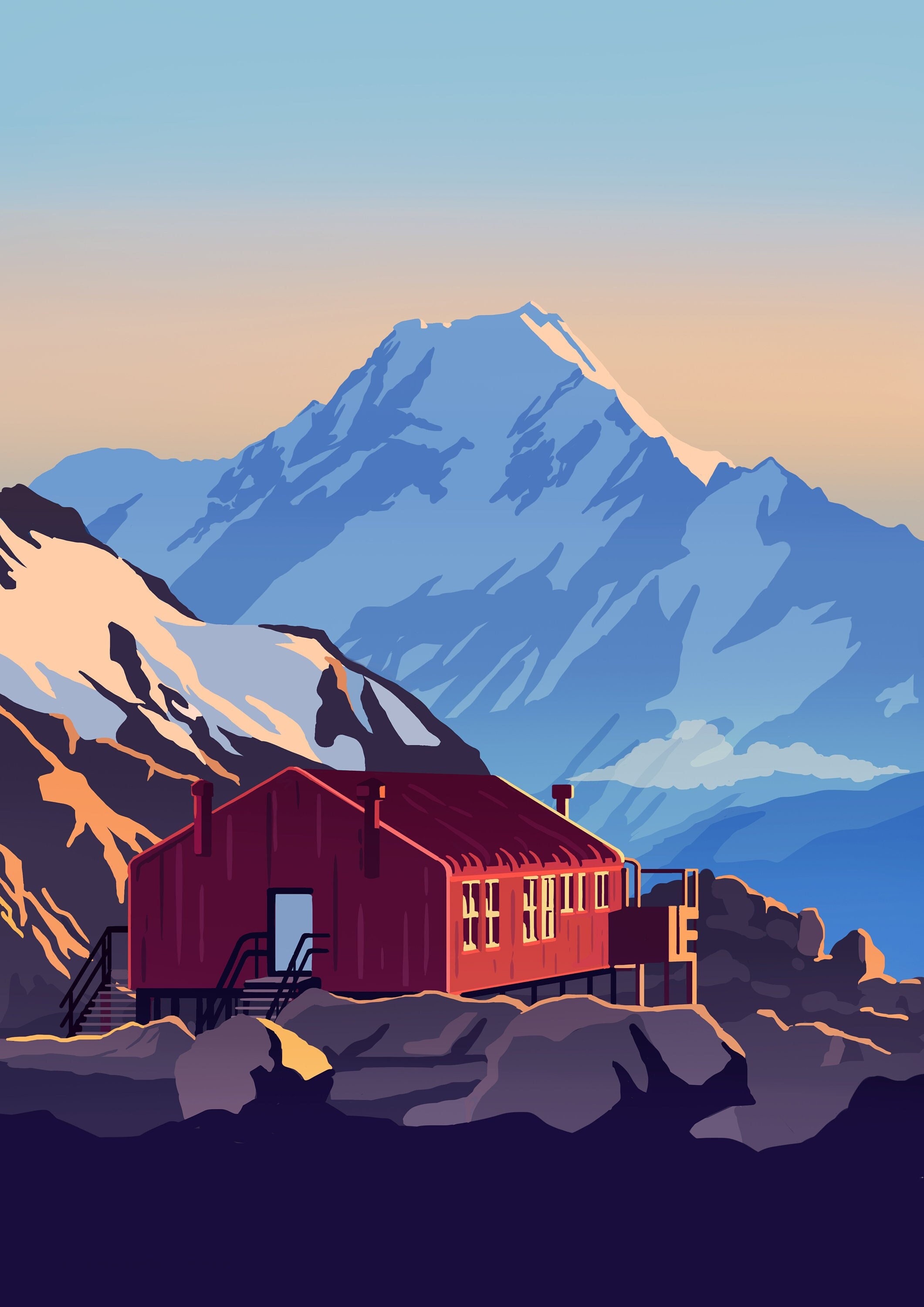 Mueller Hut Art Print main image 1