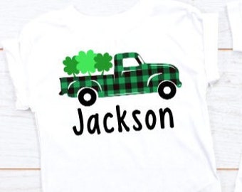 Personalized St. Patrick's Day Shirt: Truck & Clover