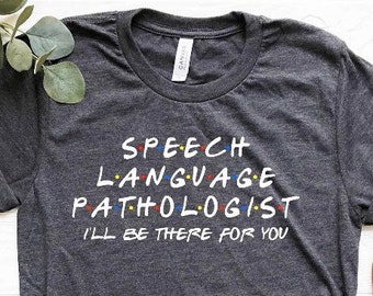 Logoped-t-shirt: Terapeut-t-shirt i "Vänner"-stil