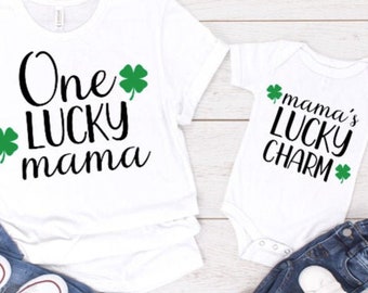 Lucky Mama St. Patrick's Day Shirt: Matching Clover Outfit