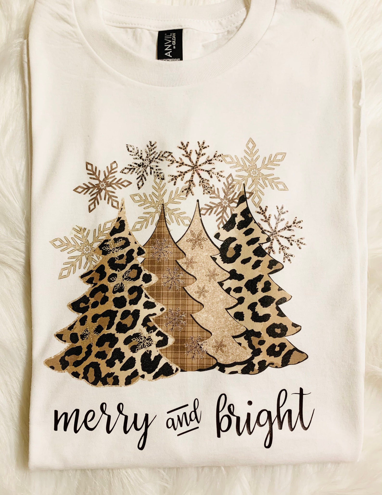 merry and bright christmas tree shirt