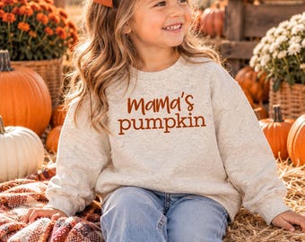 Mama’s Pumpkin Natural Fall Crewneck for Kids