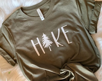 Hiking Tree Graphic Tee: Outdoor Adventure Shirt