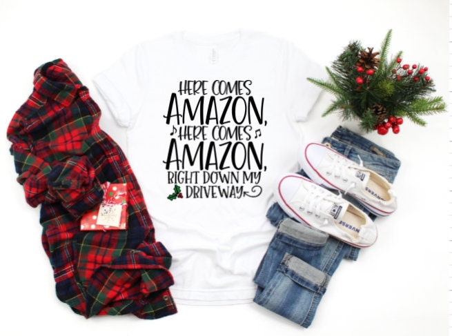 Here Comes Amazon Funny Christmas Shirt 