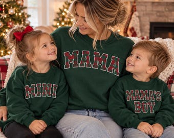 Christmas Mama & Mini and Mama's Boy Crewneck Sweatshirts  | Matching Family Christmas Outfits |  | Christmas Family Shirts | Holiday Outfit