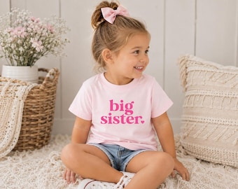 Big Sister Pink Shirt for Sisters