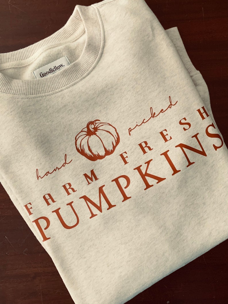 Cream Farm Fresh Autumn Harvest Crewneck or Tee / Fall image 0