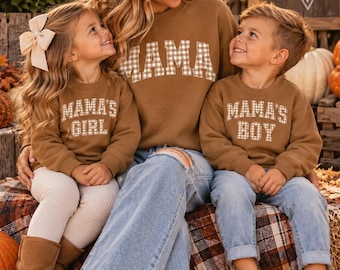 Mama & Mini, Mama and Mama's Boy, Mama and Mama's Girl Matching Sweatshirts | Matching Mama and Me Outfits | Matching Fall Outifts