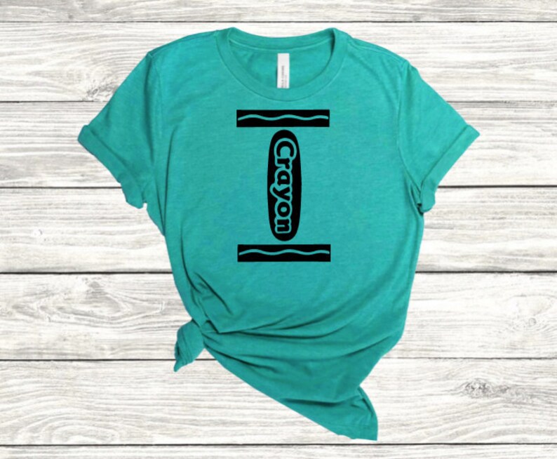 blue crayon t shirt