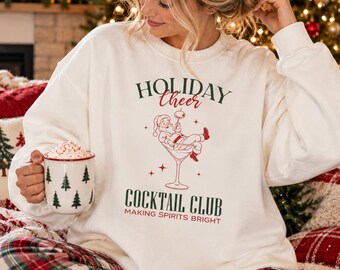 Holiday Cheer Cocktail Club Weihnachten Rundhals - Sweatshirt