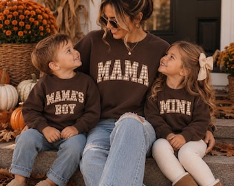 Mama & Mini, Mama and Mama's Boy, Mama and Mama's Girl Matching Sweatshirts | Matching Mama and Me Outfits | Matching Fall Outifts