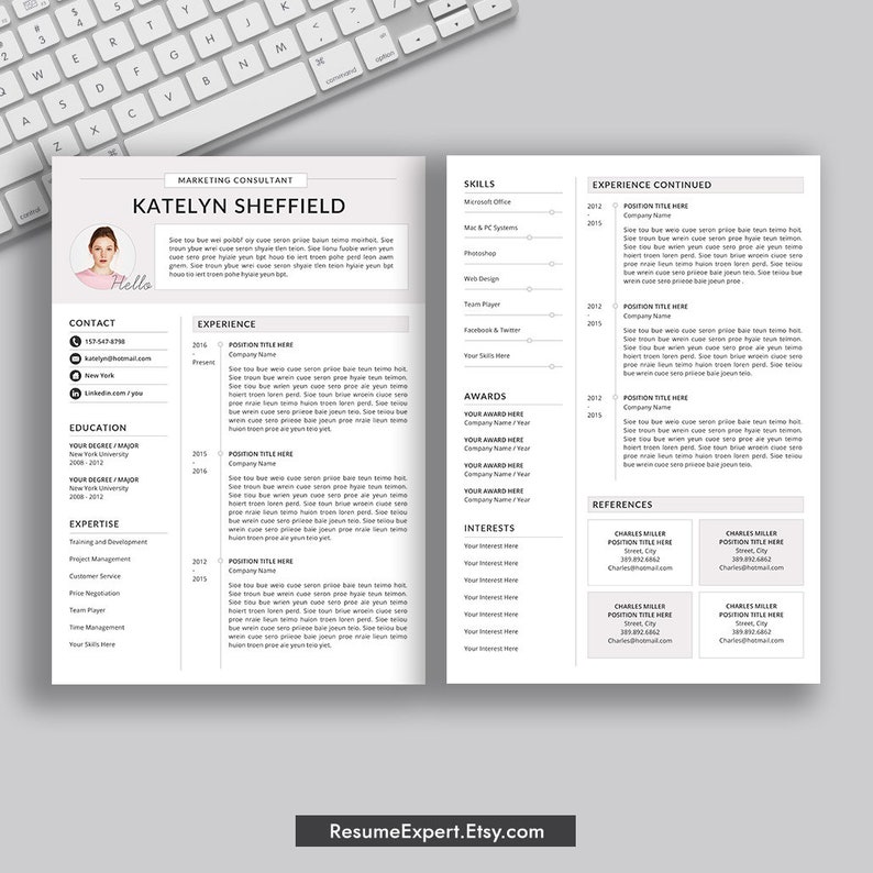 new-zealand-cv-template-resume-template-for-word-creative-etsy