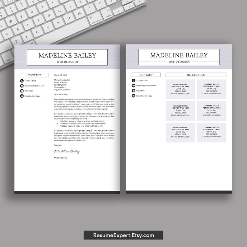 2020 Resume Template for Word Creative Resume Template Cover Letter Instant Download Modern Resume Professional Resume CV Template