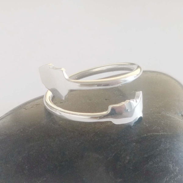 Custom Long Distance Relationship Ring, Best Friend Ring, Poland To American Ring,Any States Ring, County to Country Friendship Ring